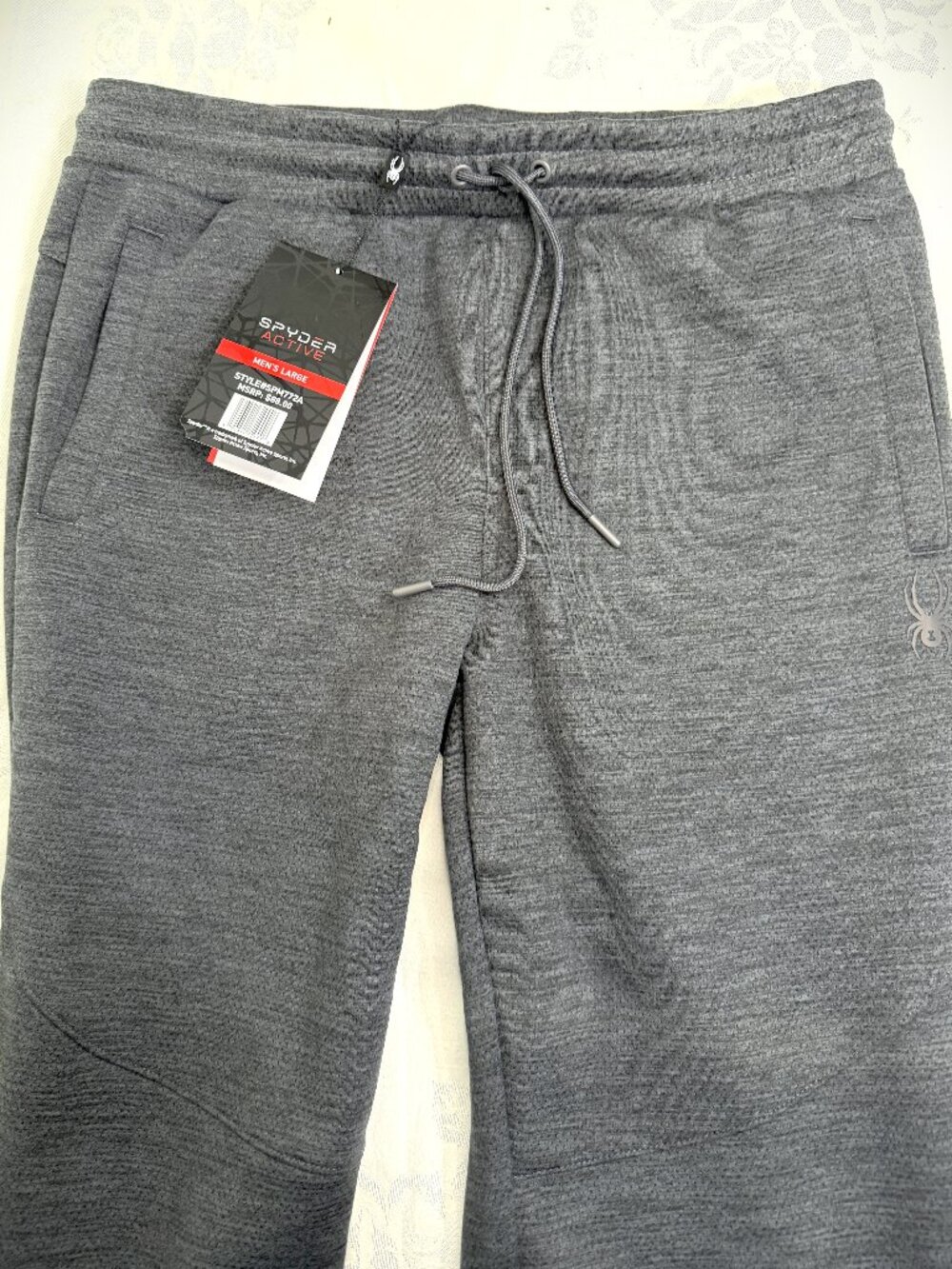 Spyder Active Charcoal Jogger Pants SPM772A Men's Size Large New with Tags